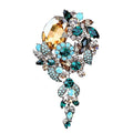 Broche con borlas para mujer, largo, retro, de lujo, con diamantes