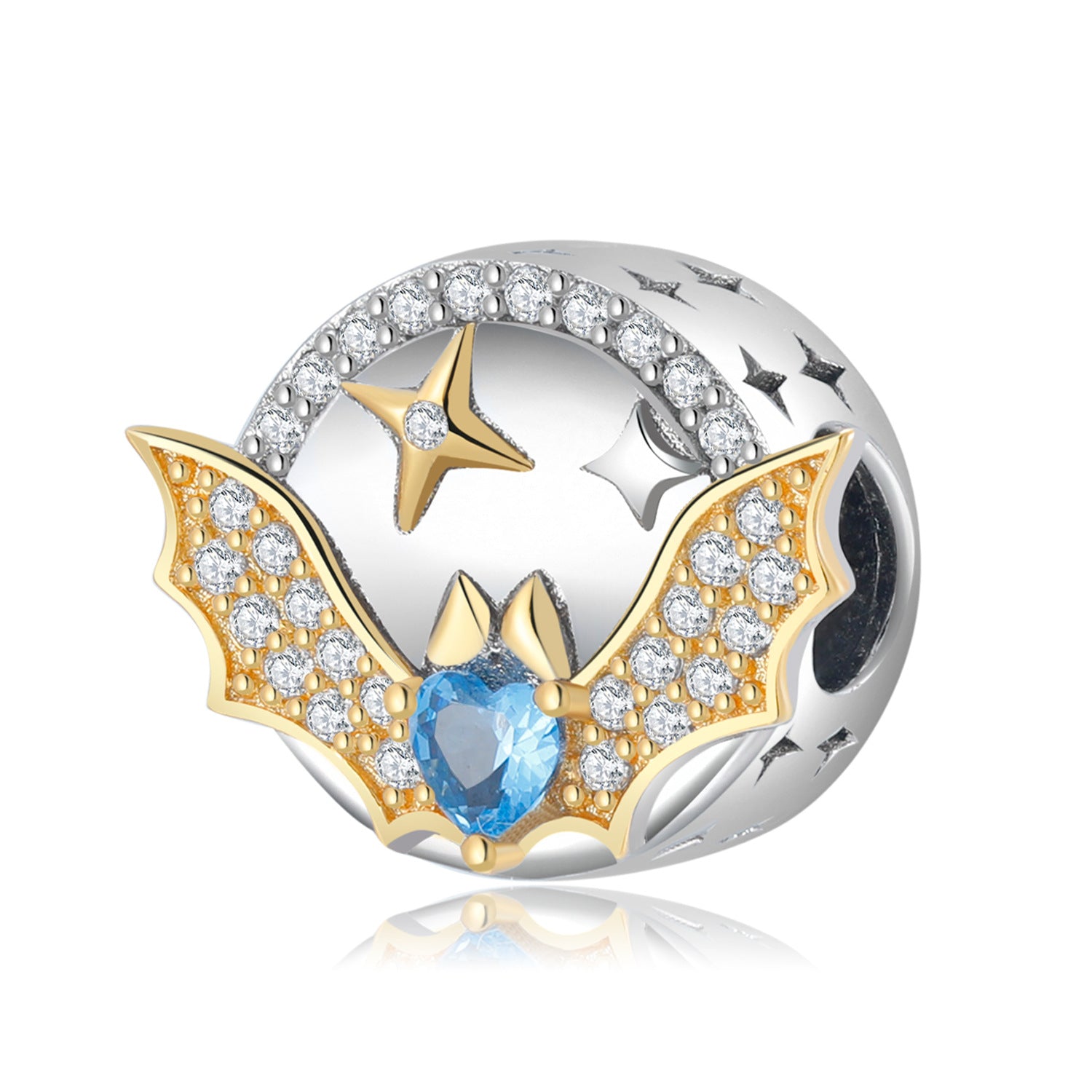 Glitzernde Fledermaus-Perlen Halloween Gold