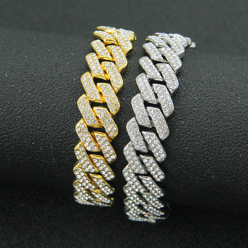 Herren Hip Hop Herrliche Diamant Diamant Cuban Gliederkette Halskette