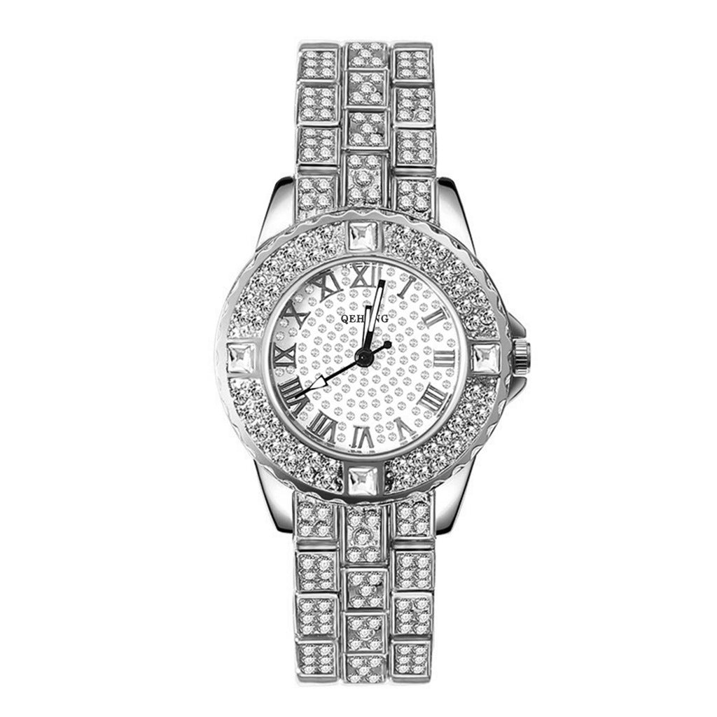 Neue Damenanzug-Armbanduhr, modisch, exquisit mit Diamant, englische Uhr