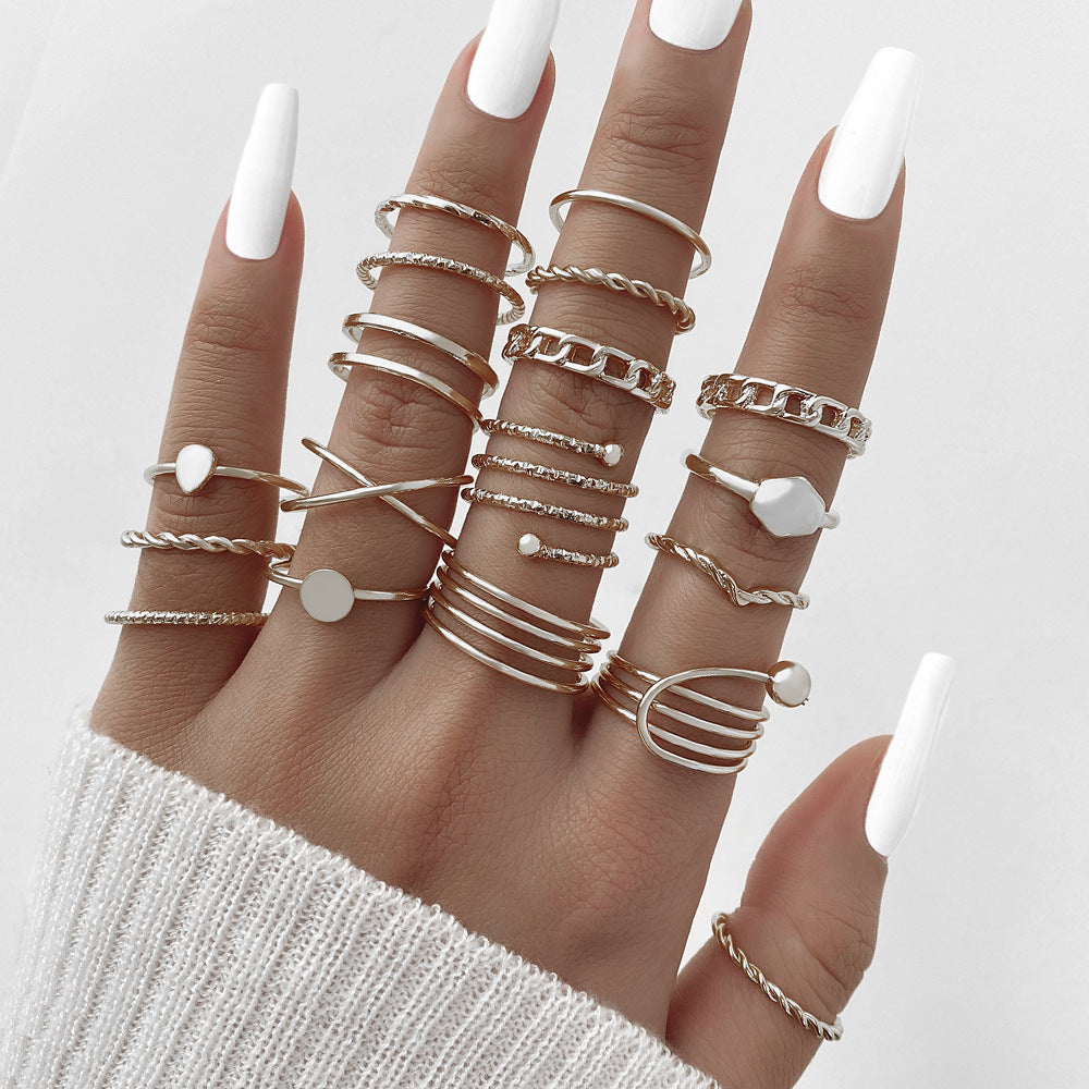 Ring Damen Nischen Senior Knöchelring 23-teiliges Set