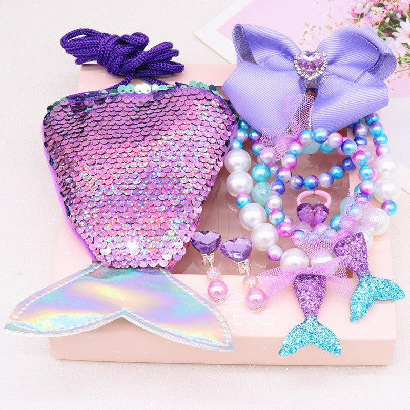 Kinder Meerjungfrau-Halskette-Armband-Schmuckset