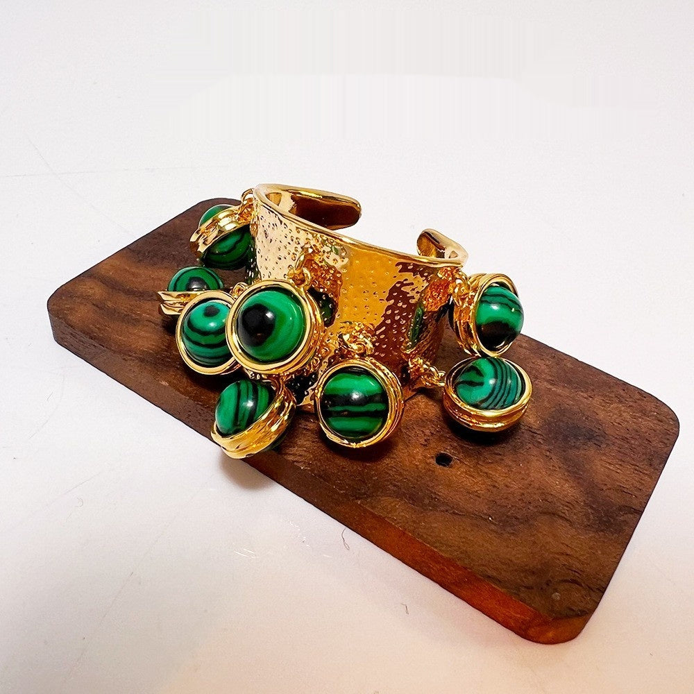 Malachit-Armband Retro-Minderheitendesign