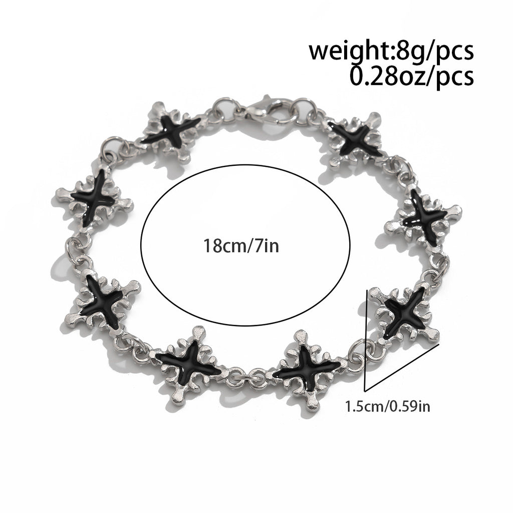 Hip Hop Niche Oil Dripping Cross Bracelet Men's Fashion