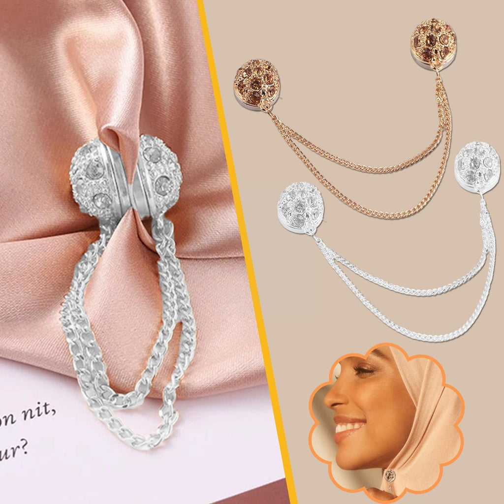 Hebilla magnética para broche de mujer, cadena con hebilla anti-pérdida