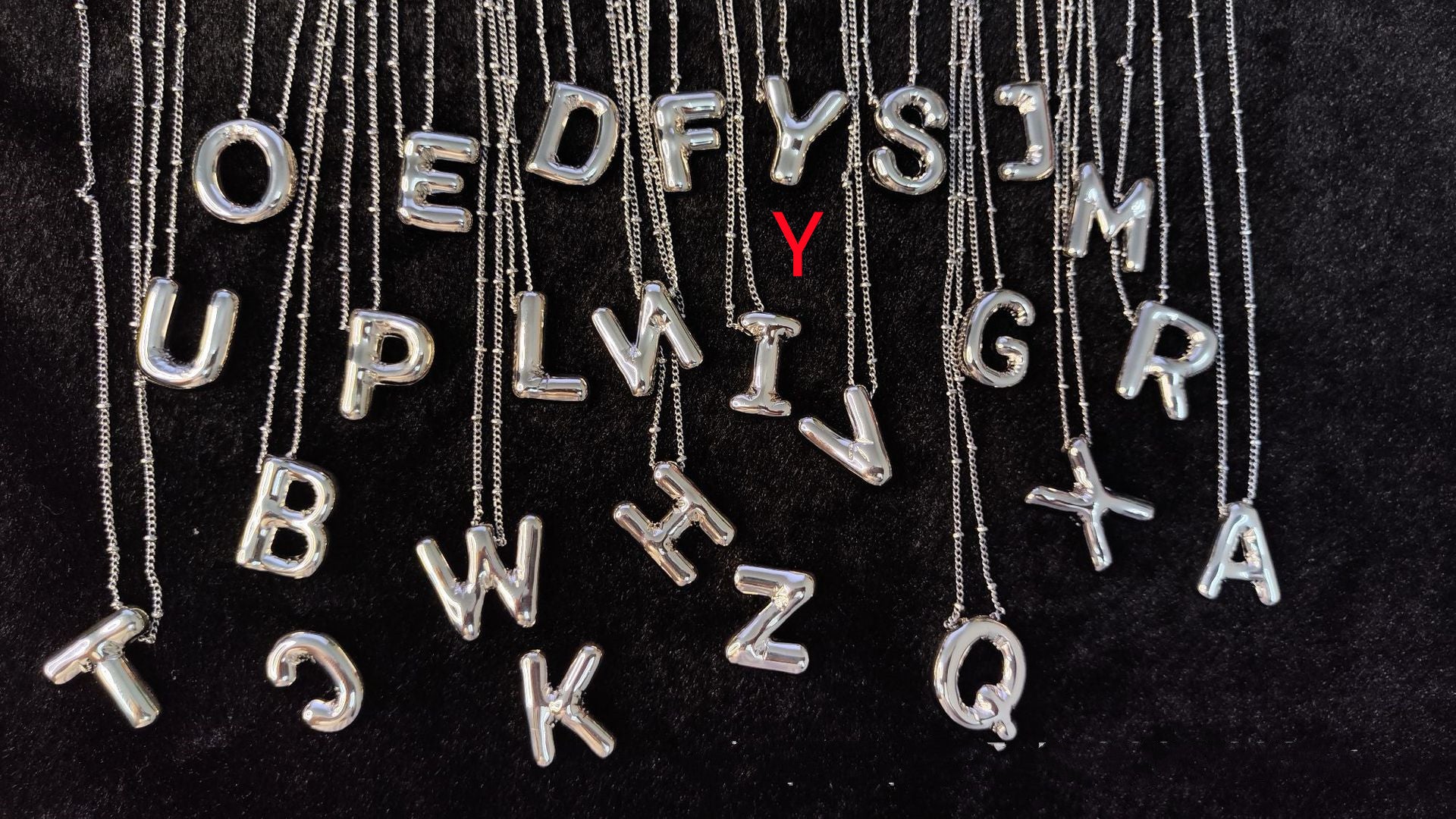 Glossy Letters Copper Pendant Necklace