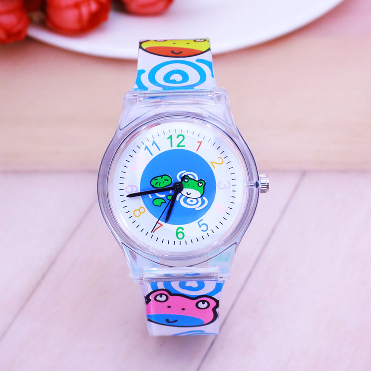 Jungen und Mädchen Kinder Gelee Transparente Uhr