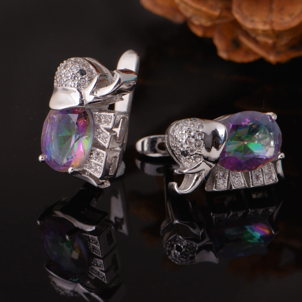 Elefant Edelstein-Set Bunter Schmuck