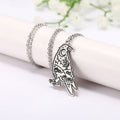 Vintage Viking Celtic Raven Necklace Stainless Steel Moon Pumpkin Crow Pendant Necklaces