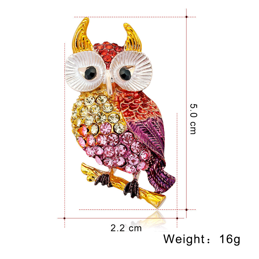 Broche Retro de Búho Gracioso y Lindo para Señora