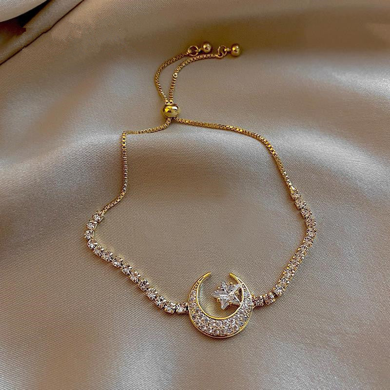 Pulsera Fina Coreana de Circonitas para Mujer