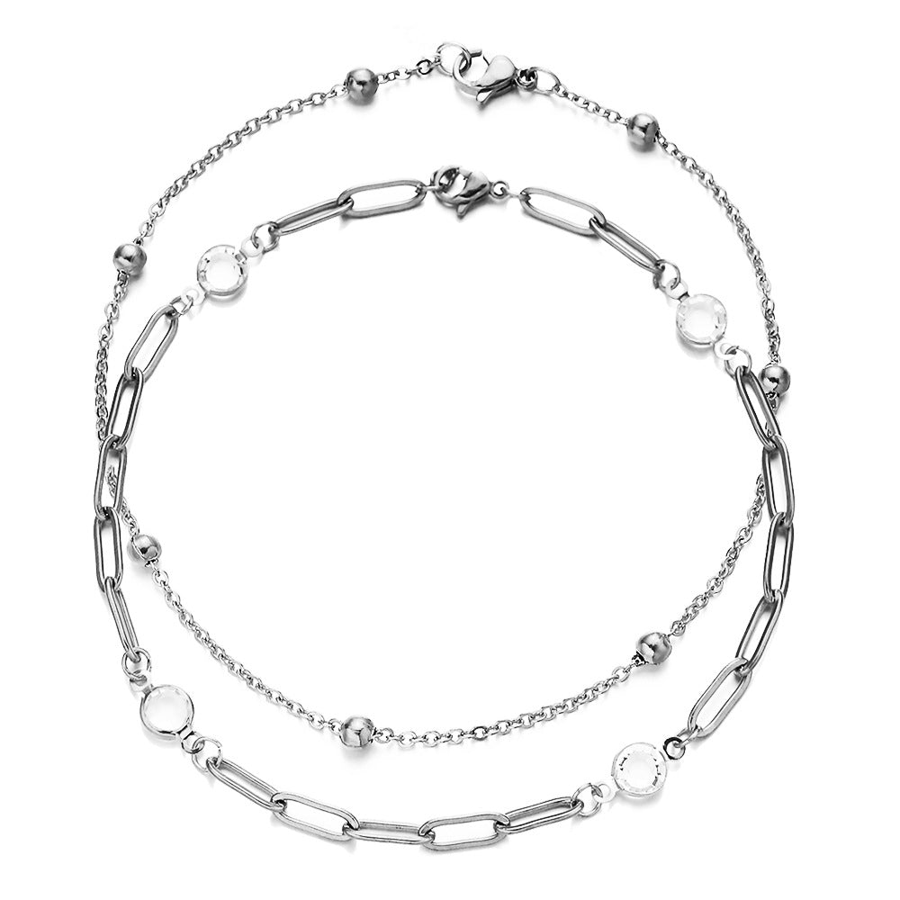Cadena de Cristal de Acero Inoxidable "Beach Baita" con Estilo