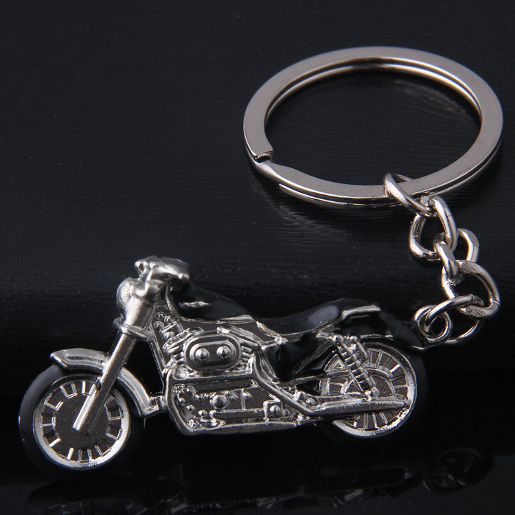 Llavero metálico 3D de motocicleta a color