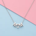 Mirror Fine Throw MOM Letter Pendant Necklace