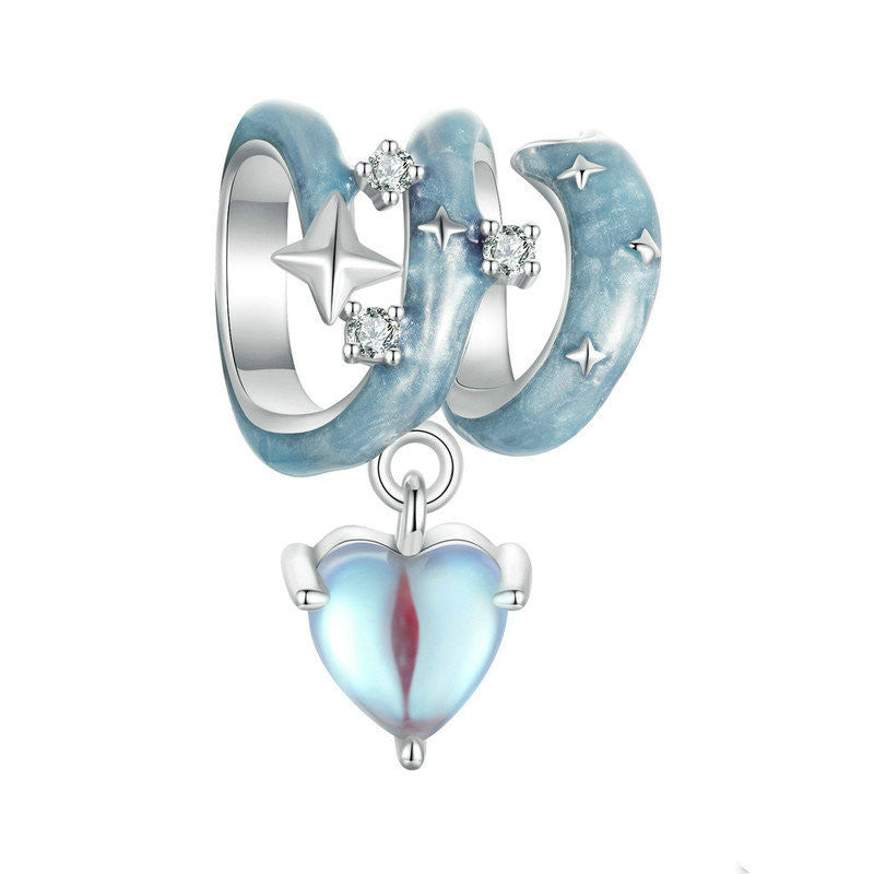 Blauer Sternenhimmel Liebe Perlen Sterlingsilber