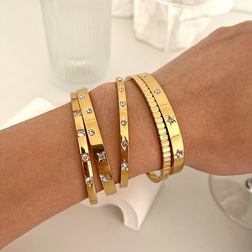Design 18K Stainless Steel Zircon Bracelet