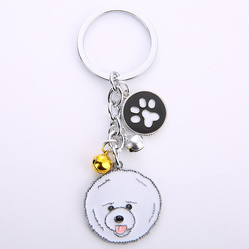 Llavero colgante creativo de metal para perro