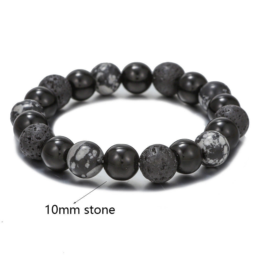 Fashion Gray Stone Zen Bracelet For Women