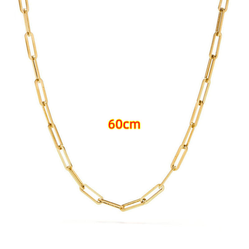 Clip Dicke Kette Halskette Unisex Halskette Schlüsselbeinkette