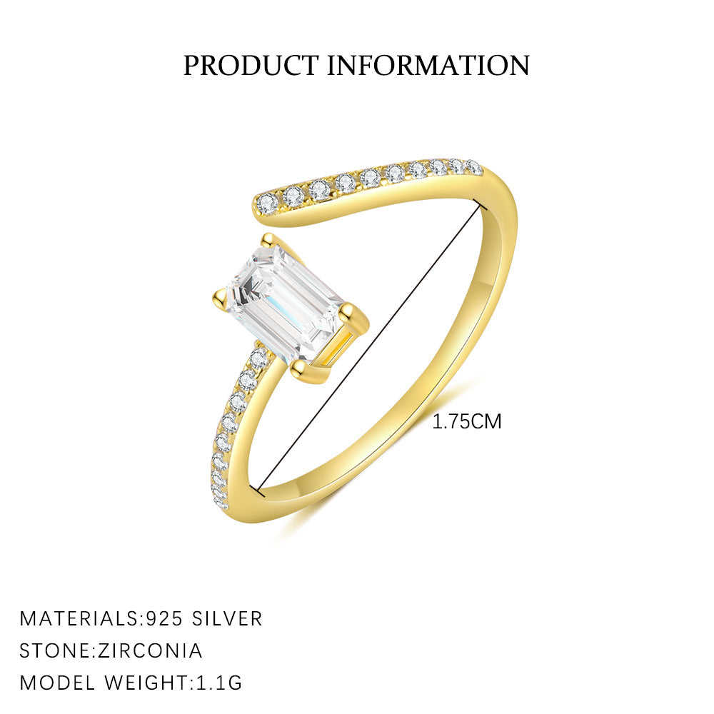 Geometrischer, offener Damenkreuzring mit Diamanten, ein einzigartiges Statement-Stück