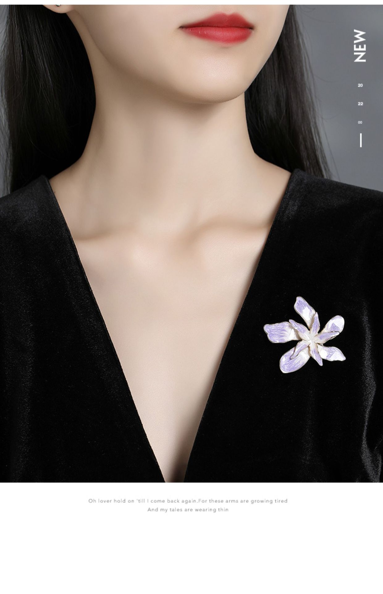 Broche de Flor Morada, Elegante Pin para Accesorios de Ropa