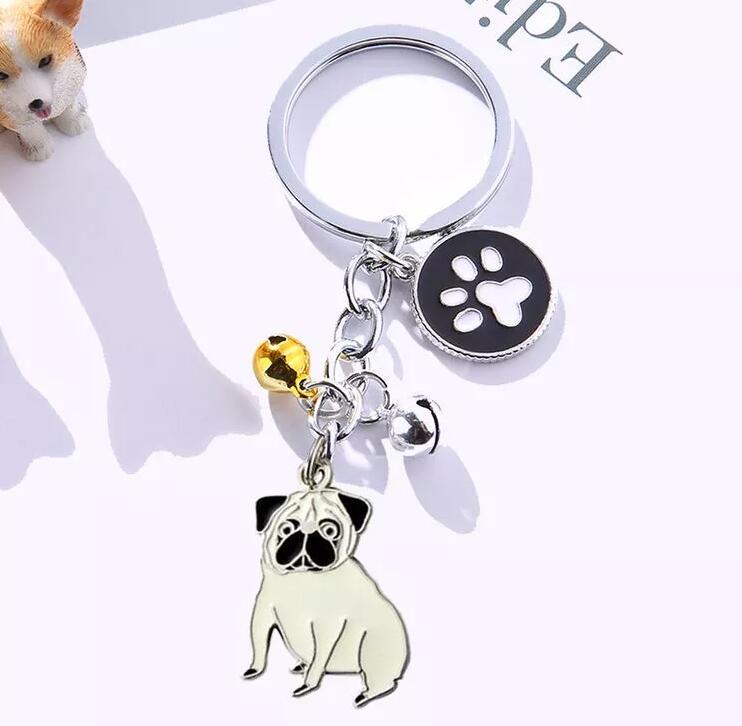 Llavero colgante creativo de metal para perro