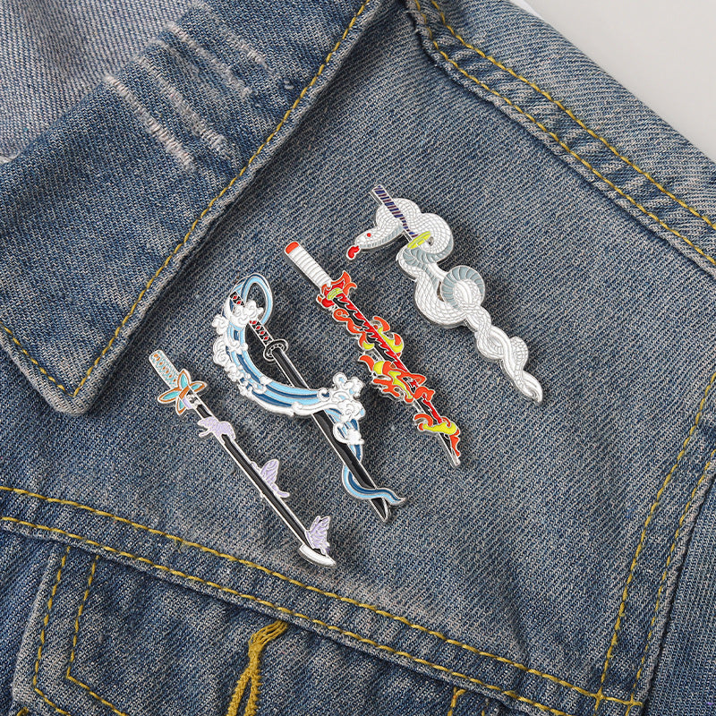 Broche liso de accesorios para ropa de armas