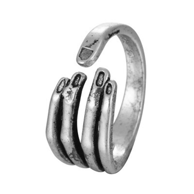 Anillo de pata ajustable para dedo índice, diseño de dragón, joyería de moda