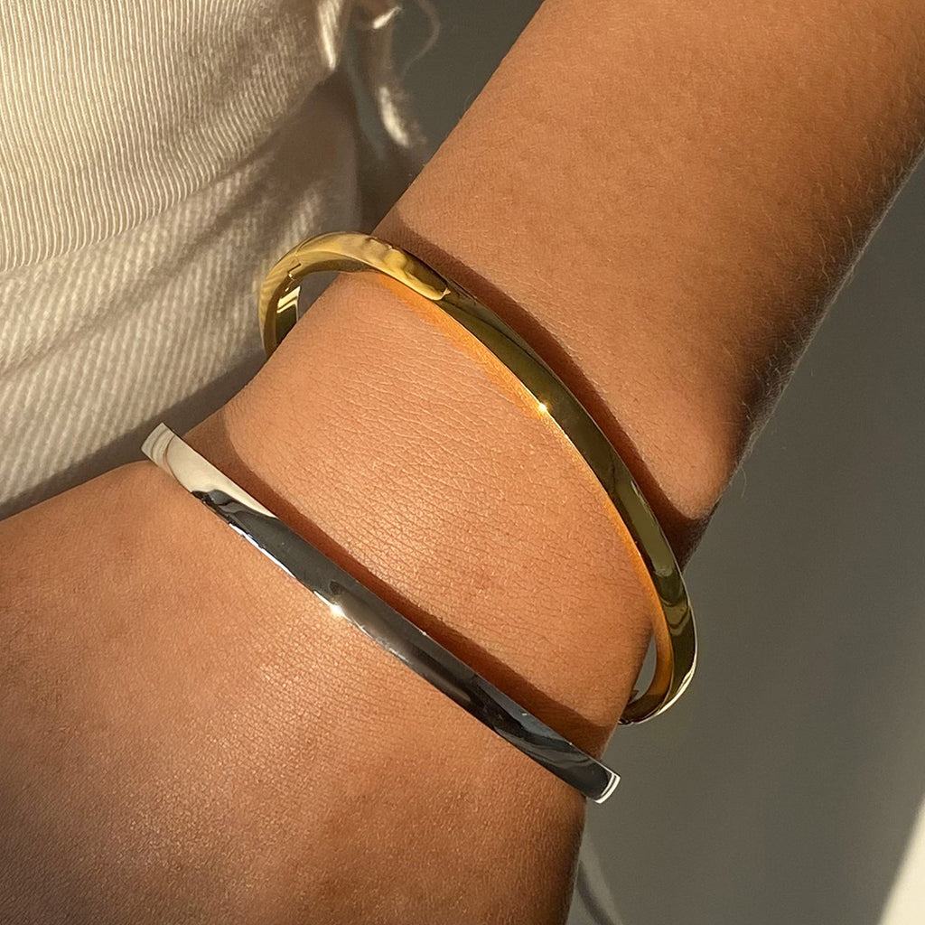 Europäisches und amerikanisches glänzendes Edelstahl-Armband mit Schnalle