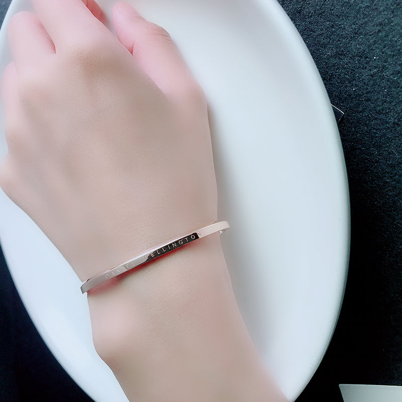 Roségold Titan Stahl Armband Damen Hand Schmuck Net Red