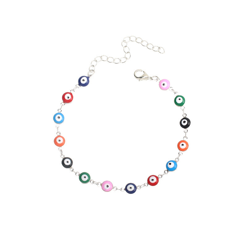 Böhmisches Buntes Vintage Dämonenaugen-Armband
