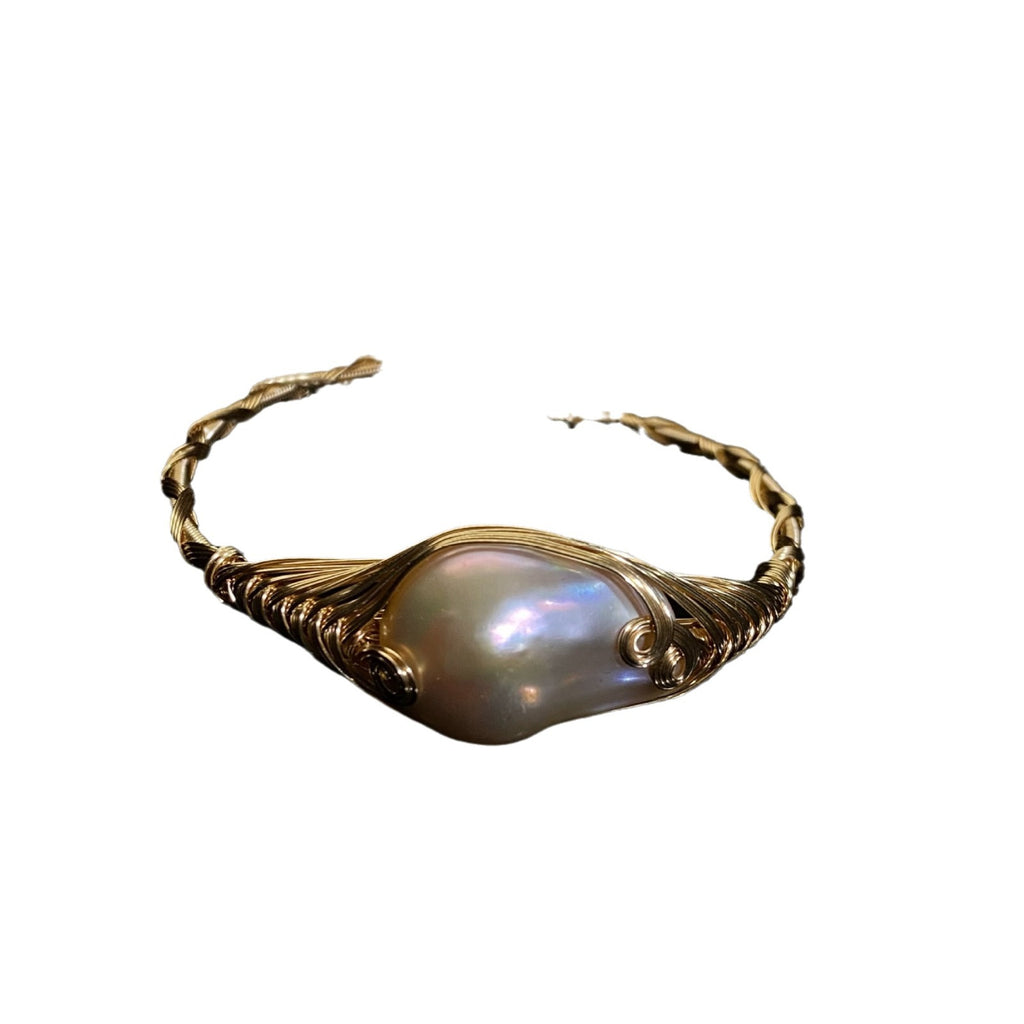Natur Süßwasser Barock Perle Handgewebtes Verstellbares Armband