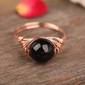 Ein-Stein-Perlenring, handgemacht, Damenschmuck