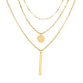 Double-layer Wafer And Long Bar Pendant