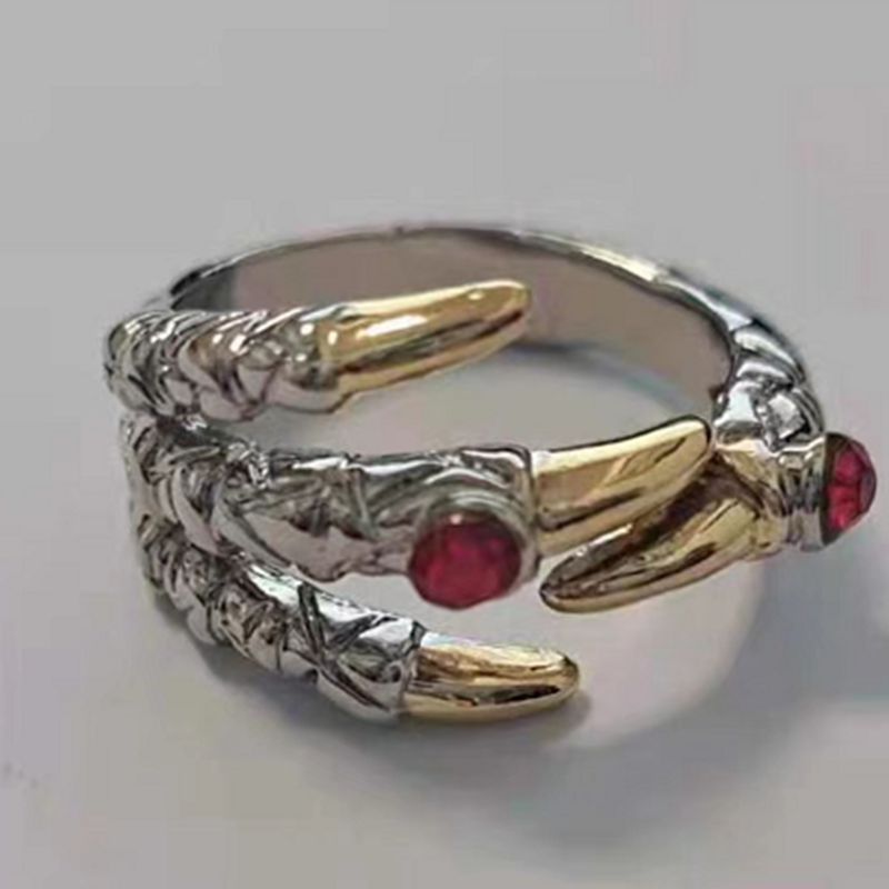 Anillo de pata ajustable para dedo índice, diseño de dragón, joyería de moda