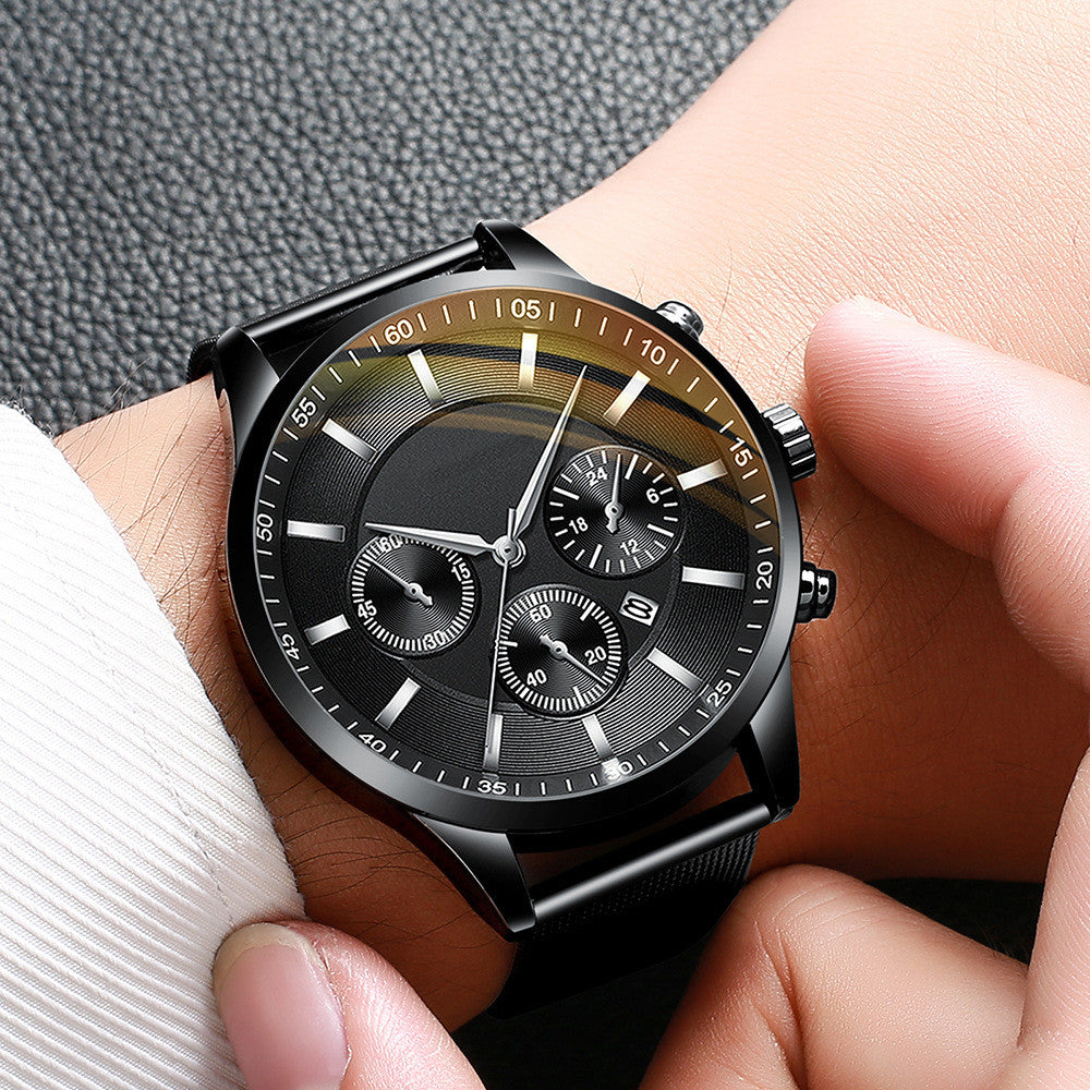Herrenmode wasserdichte Uhr mit Mesh-Armband