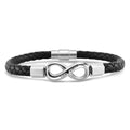 Para Mi Hombre Nombres Personalizados Te Amo Por Siempre Y Para Siempre Pulsera Infinita de Cuero Para Esposo Papá Hijo
