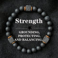 Pulsera para hombre de roca volcánica, combinable con todo