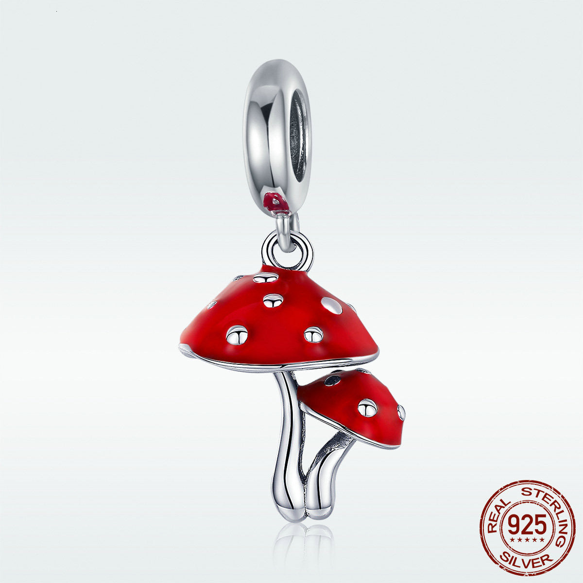 Schmuck Pilz Silber Anhänger Mode DIY