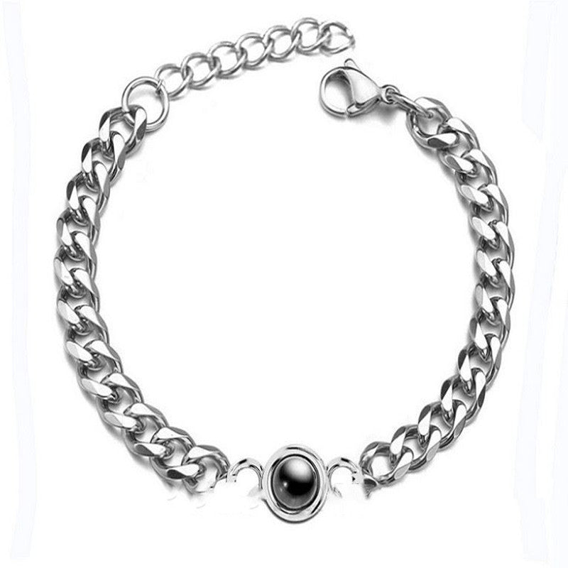 Diseño Original Nueva Pulsera de Hombre con Círculo M Personalizada