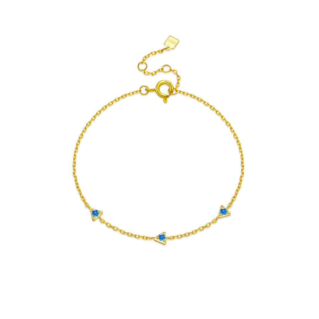 Pulsera doble de plata de ley S925 con diamantes a juego