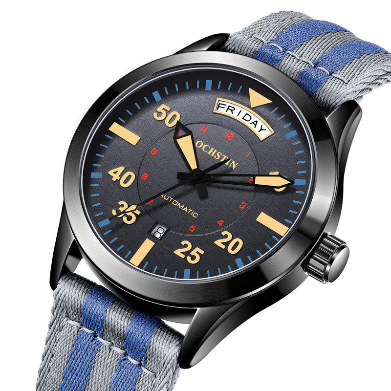 Reloj Automático Mecánico Impermeable de Nylon