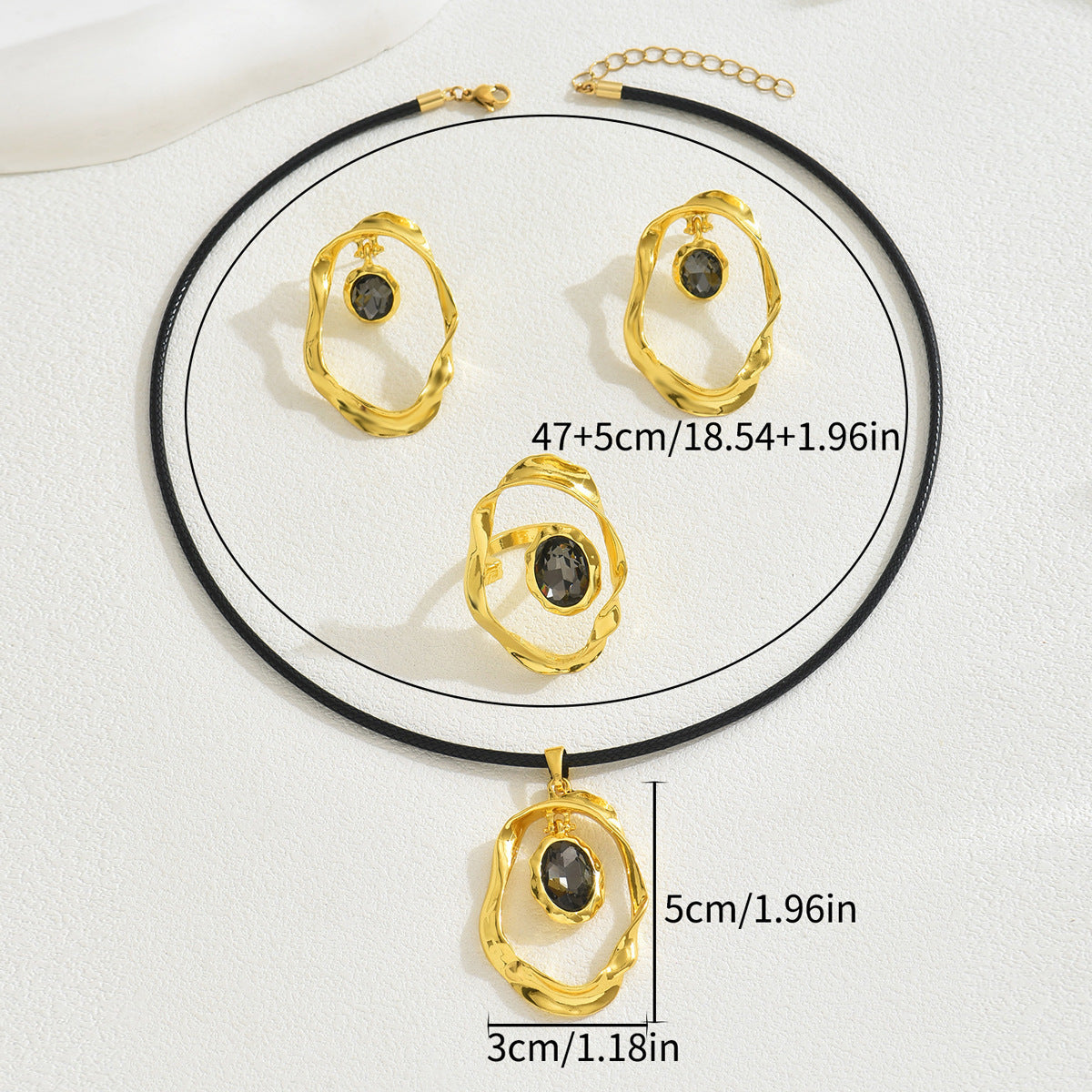 Mode Damenschmuck Set Geometrisch Irregulär