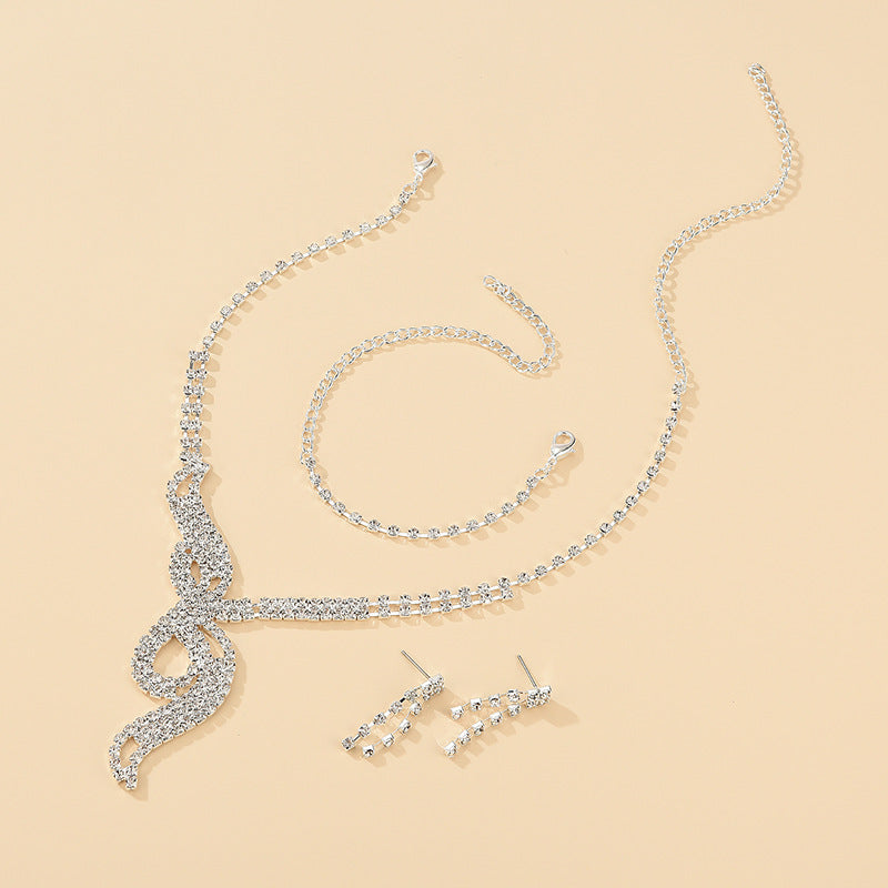 Modische Braut Brautjungfern Schmuckset Luxus 3-teiliges Set