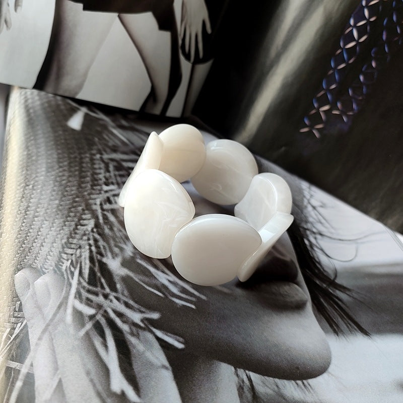 Pulsera Acrílica con Patrón de Cristal de Mármol para Hombres y Mujeres