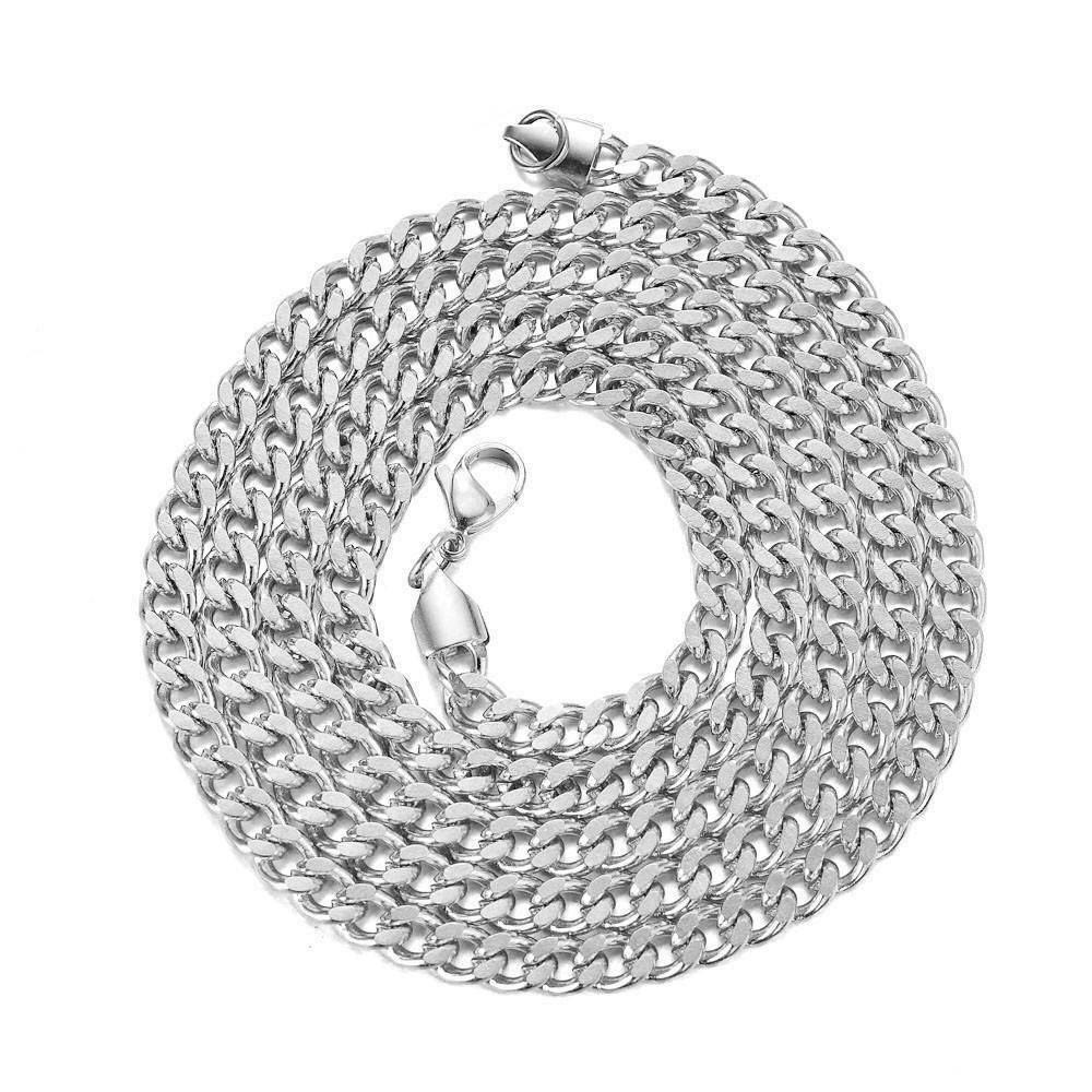 Cadena cubana de acero inoxidable para hombre