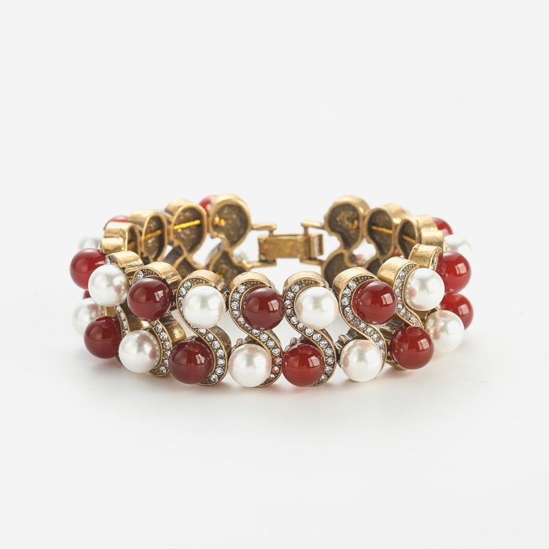 Armband Türkis Vintage Antik Farbige Glasur