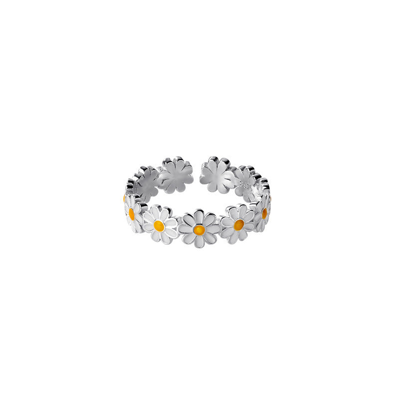 Ring Mori Weiß Blume Epoxy Damenschmuck