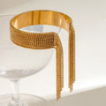 Pulsera de borla abierta de acero inoxidable nicho