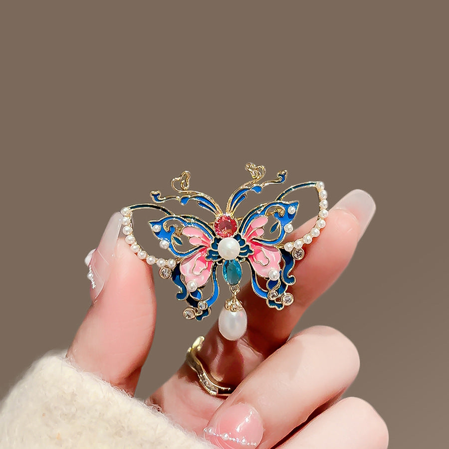 Nuevo Broche de Aleación de Alta Sensación de Nicho de Alta Gama, Pin para Abrigo y Traje, Corsage Versátil de Alta Gama